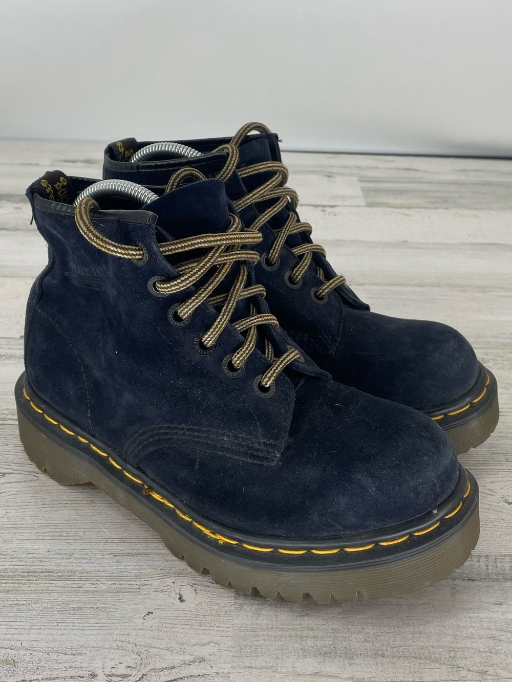 Dr. Martens 101 C.F. Stead Leather Black Suede 6-Eyelet Boots Men’s 6 Women’s 7